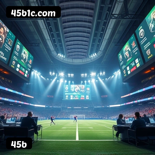 Plataforma 45b mostrando interface moderna, jogos certificados e recursos de segurança licenciados